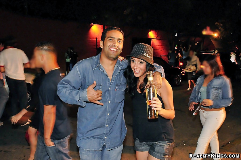 Sexy brunette in black hat is enjoying deep penetration