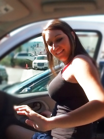 Lovely babe having tattoo is fucking wildly being clothed. She is getting penetrated and showing her great blowjob skills in the car.