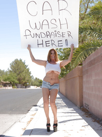 Car wash hotties and their competition get a little bit crazy. You have never seen an outdoors lesbian sex scene this aggressive and hot.