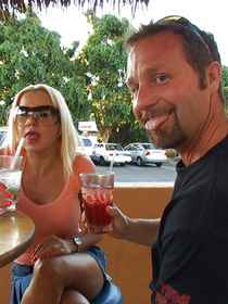 This chick loves two things in her life. She loves drinking tasty cocktails and fucking with the man having extremely massive penis.